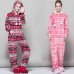 Red Bird Pajamas Autumn and Winter Flannel Onesie Kigurumi Adult Couple Loungewear