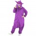 Pokemon Gengar Purple Onesie Pajamas Casual Kigurumi Loungewear