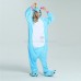 Unicorn Blue Kigurumi Animal Onesie Pajama Costumes for Adult